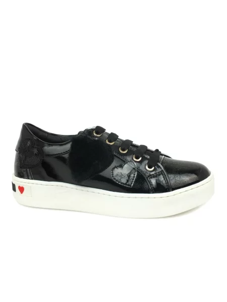 Sneakersy Love Moschino skórzane czarne