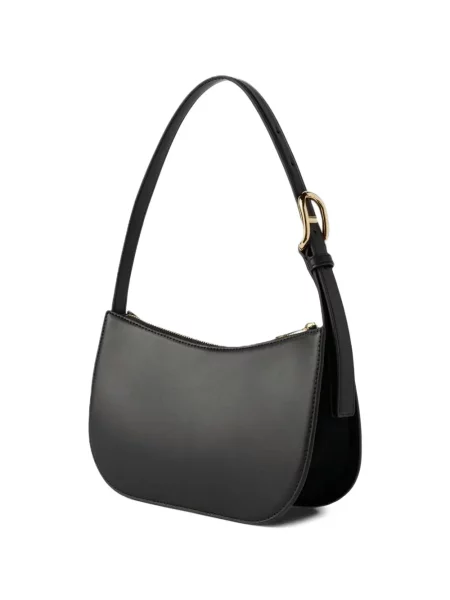 Geantă Furla din piele cu cataramă negru