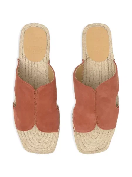 Szarvasbőr espadrilles Castaner narancsszínű