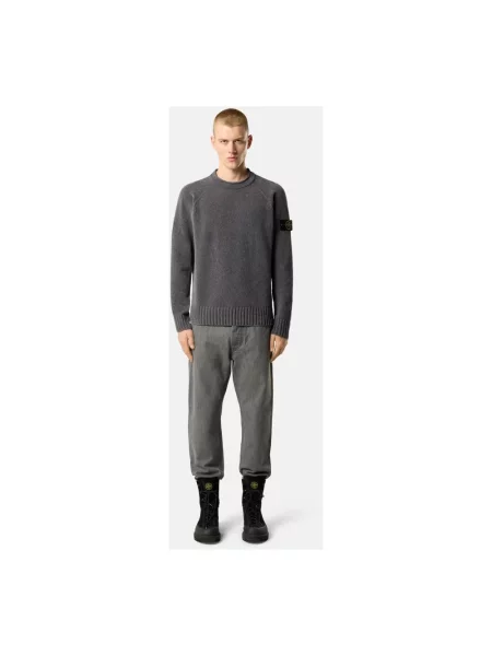 Sweter Stone Island z kamieniami szary