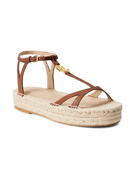 Espadryle LAUREN RALPH LAUREN brązowe