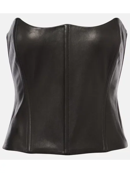 Sutien The Sei din piele negru