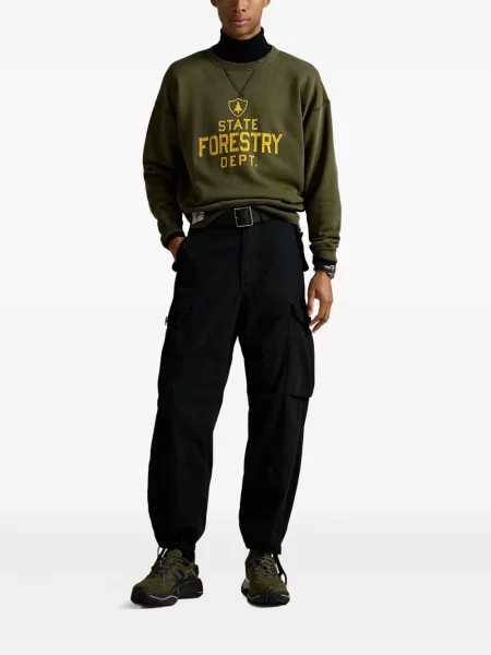 Ριγέ polo Polo Ralph Lauren με κουκούλα με αυτόγραφο λευκό