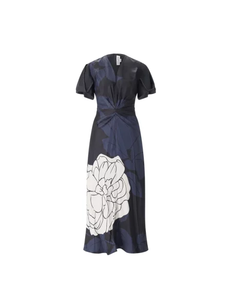 Sukienka midi Victoria Beckham czarna
