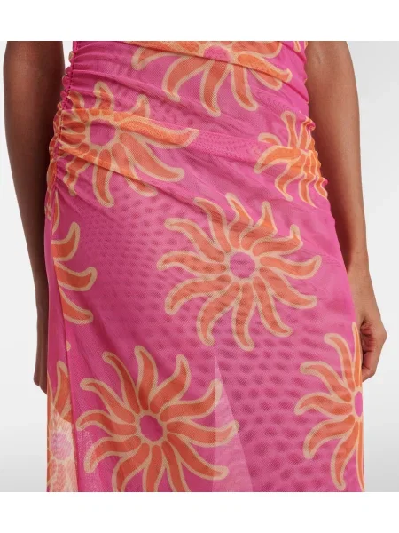 Rochie midi Cala De La Cruz cu imagine până la genunchi de costum
