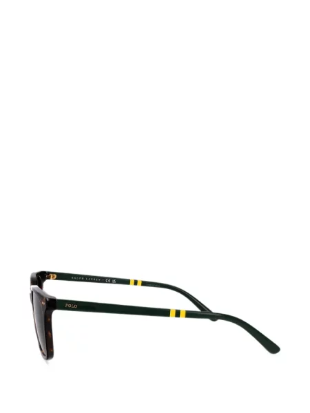 Слънчеви очила Polo Ralph Lauren Eyewear на райета кафяво