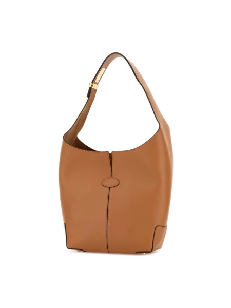 Torebka Tod's skórzana z logo pomarańczowa