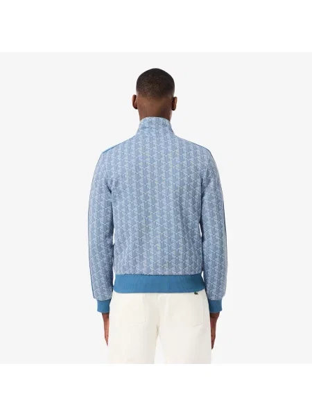 Lacoste Żakardowa Bluza Dresowa Paris Zapinana Na niebieski