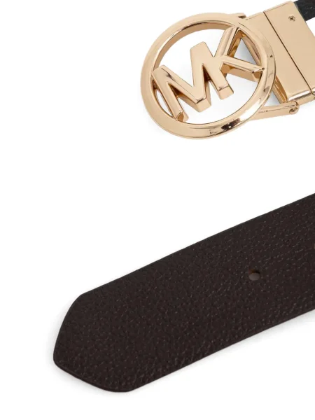 Δερμάτινος ζώνη Michael Michael Kors με αυτόγραφο με ψηλή μέση μπλε