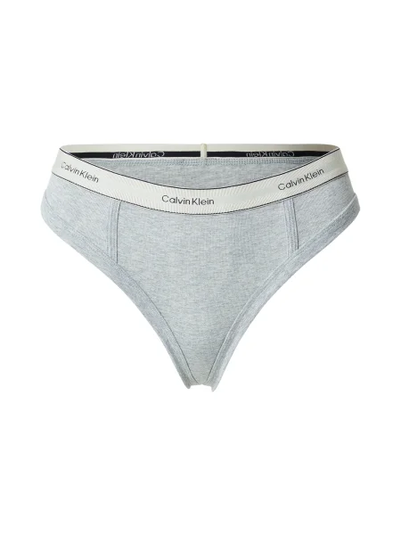 Calvin Klein Underwear Tanga gri / negru alb