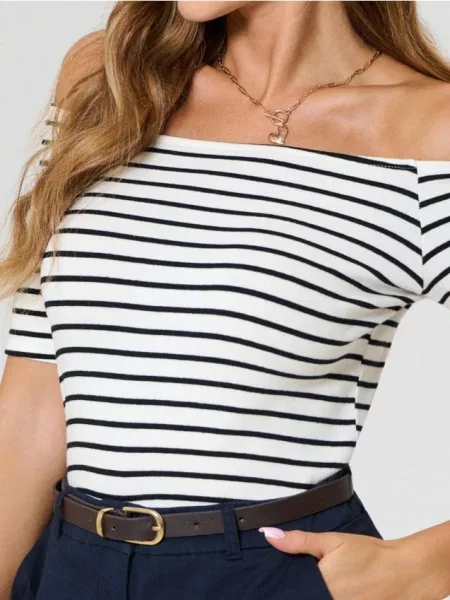 Смугаста блузка різнобарвний