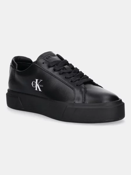 Calvin Klein Superge BASKET LACE UP LTH ML črna