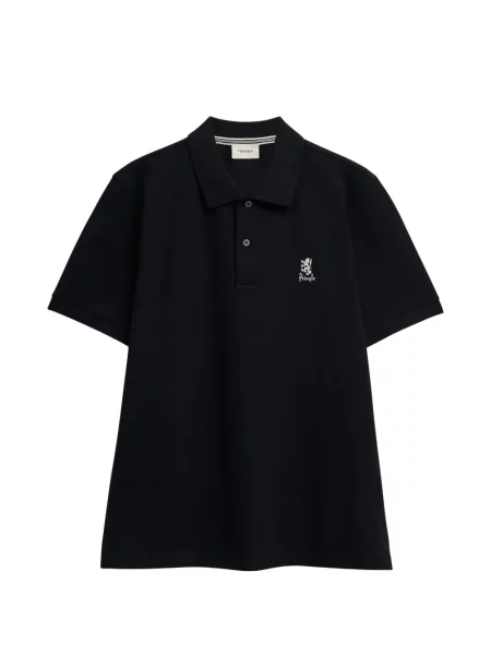 Tricou polo Pringle Of Scotland cu broderie negru