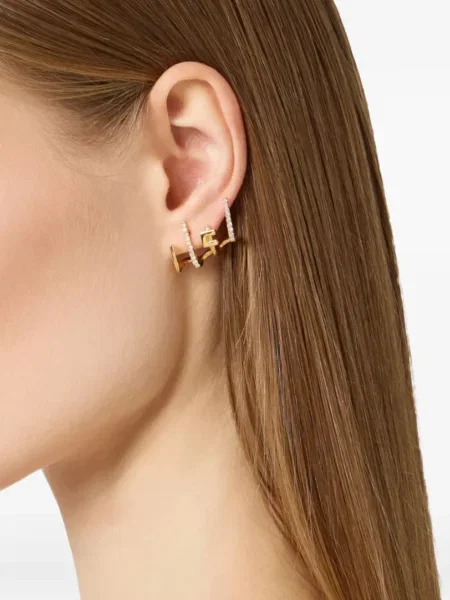 Кристал обеци Elisabetta Franchi златисто