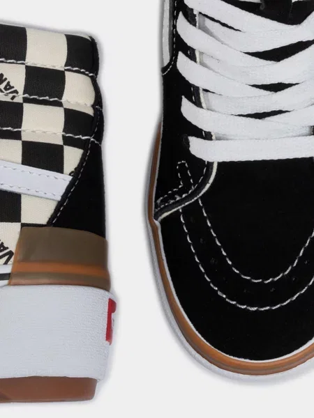 Vans Checkerboard Stacked ­ Кеды высокие чорні
