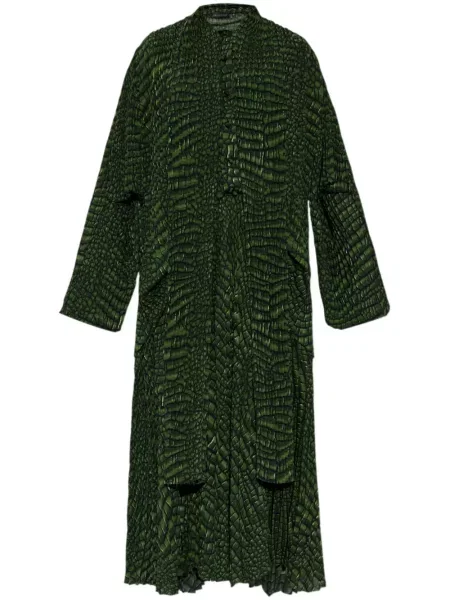 Rochie Balenciaga cu imagine de costum verde