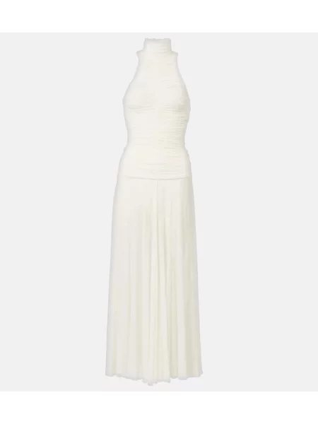 Przezroczysta maksi sukienka maxi Magda Butrym garniturowa biała