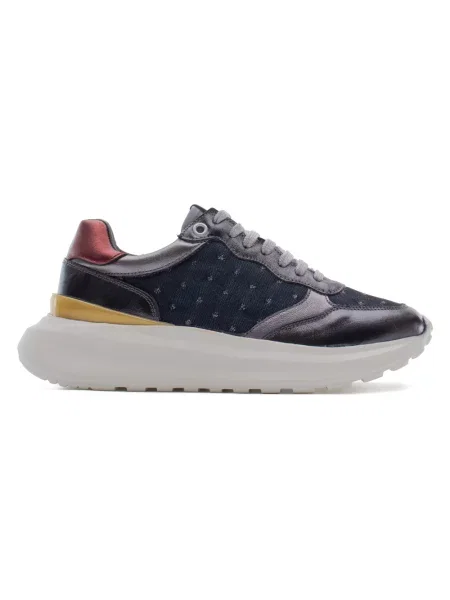 Sneakersy Ambitious skórzane chunky niebieskie