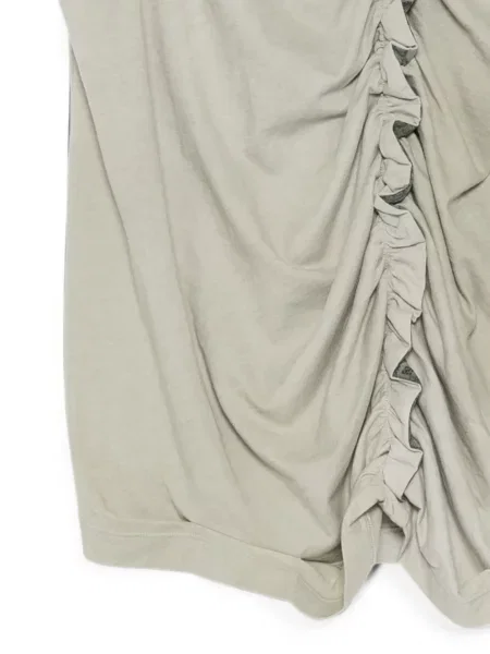 Top Ziggy Chen cu volane drapat verde
