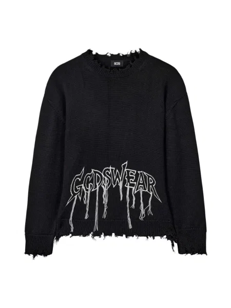 Sweter Gcds wełniany czarny