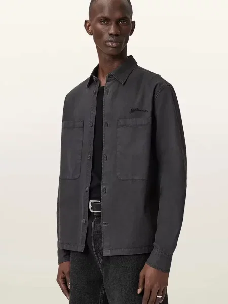AllSaints cămașă cu guler clasic regular gri