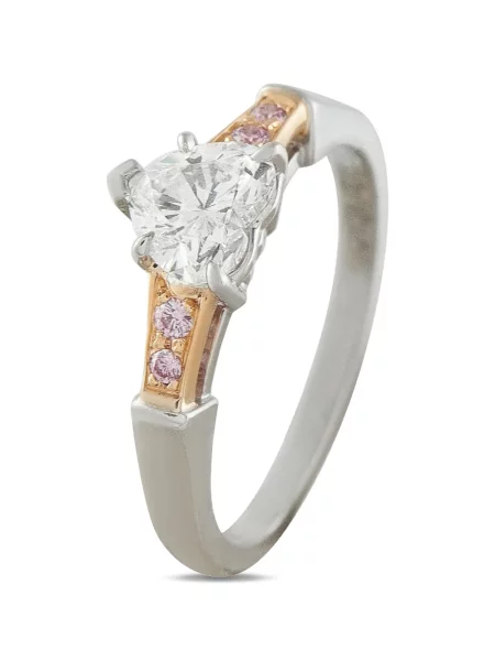 Inel Harry Winston cu motiv cu inimi roz