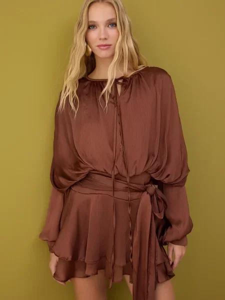 Trendyol Obleka rjava