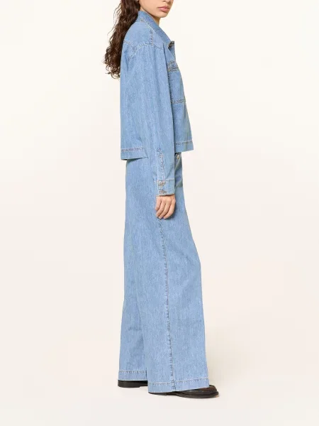 Claudie Pierlot Dżinsy Z Szerokimi Nogawkami blau niebieskie