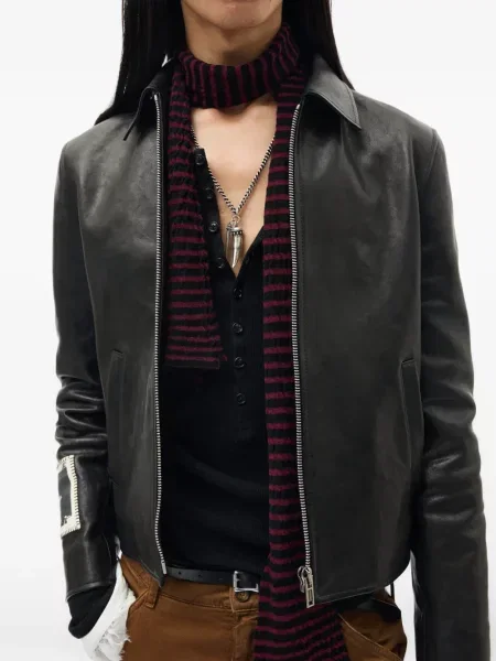 Fular Ann Demeulemeester tricotate roșu