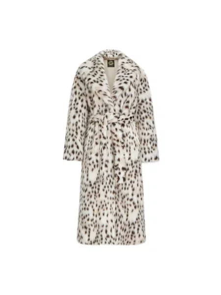 Długi futro Cesare Gaspari beżowe