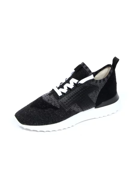 Sneakersy Tod's wełniane czarne