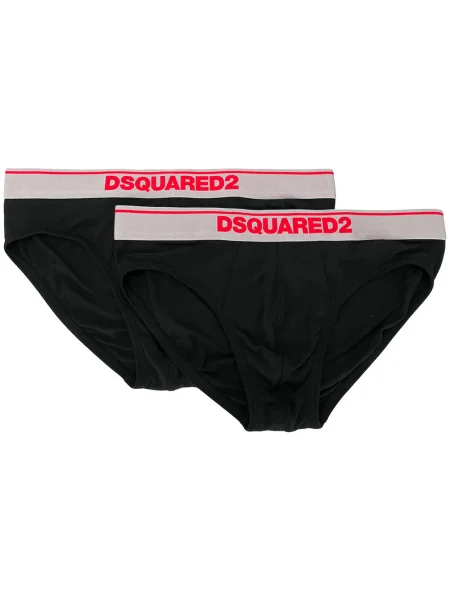 Chiloți multipac Dsquared2 cu autograf negru