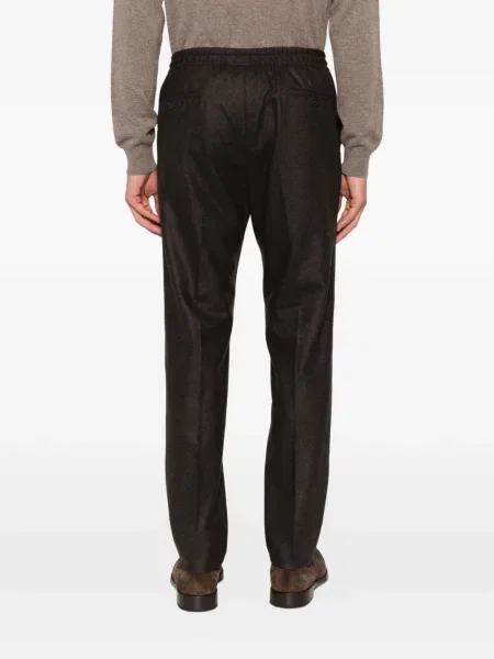 Pantaloni Corneliani de lână cu cordon maro