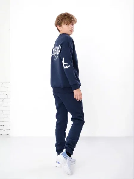 Дитячий Спортивний костюм Носи своє бавовна/поліестер синій