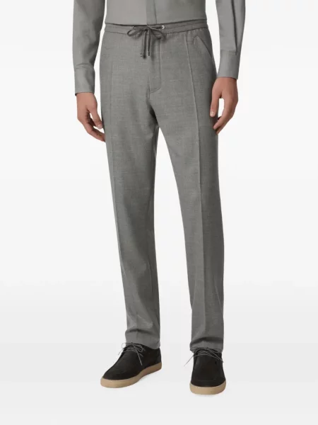 Pantaloni Brett Johnson conici cu cordon gri