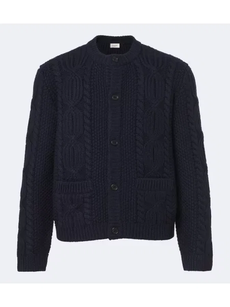 Cardigan Saint Laurent de lână albastru