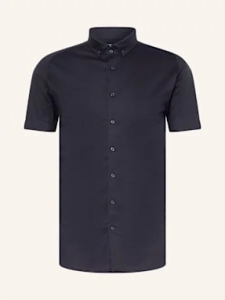 Desoto Koszula Z Krótkim Rękawem Slim Fit Z Dżerseju blau granatowa