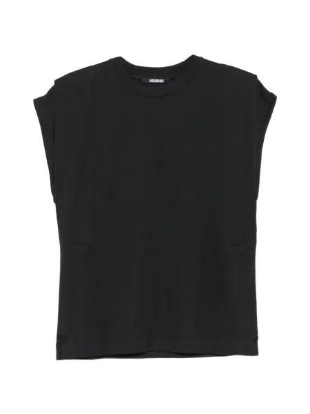 Tricou Jacquemus cu decolteu rotund negru
