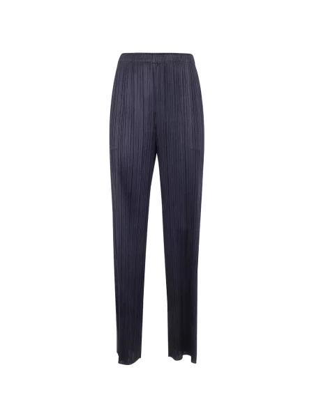 Pantaloni Pleats Please Issey Miyake albastru