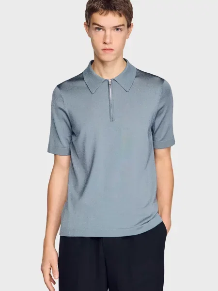 Поло Sandro серое