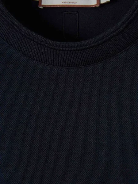 Tricou Canali cu broderie albastru
