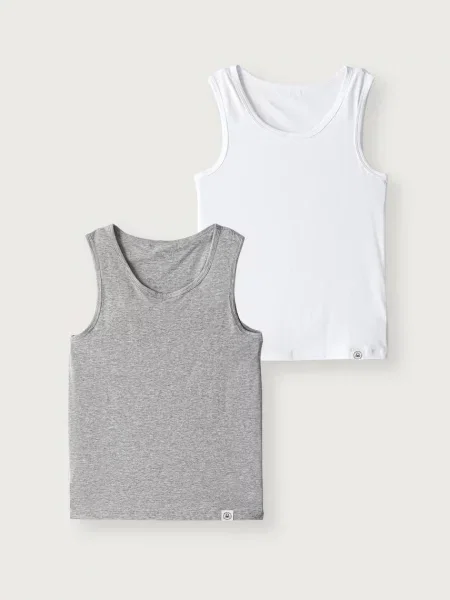 United Colors of Benetton top za djecu od pamuka s elastanom siva