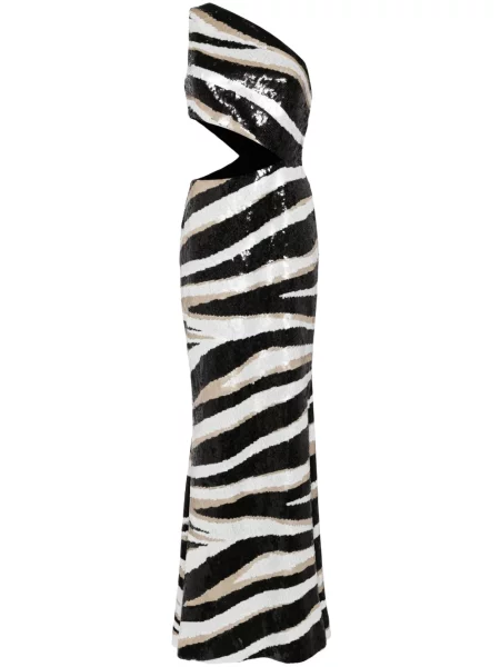 Sukienka cekinowa Elie Saab z cekinami asymetryczna czarna