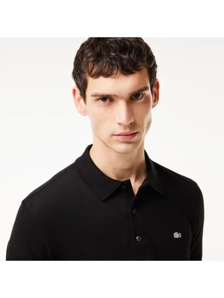 Поло Lacoste черное