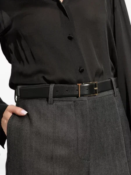 Cu centură curea Tom Ford din piele negru