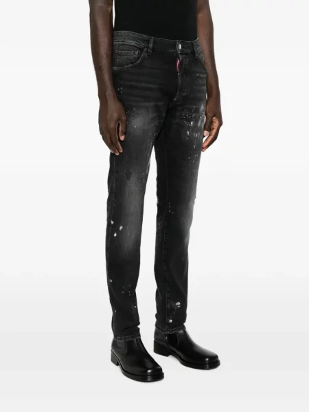 Blugi Dsquared2 zdrențuiți negru