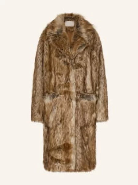 The Frankie Shop Płaszcz Ze Sztucznego Futra Rella braun