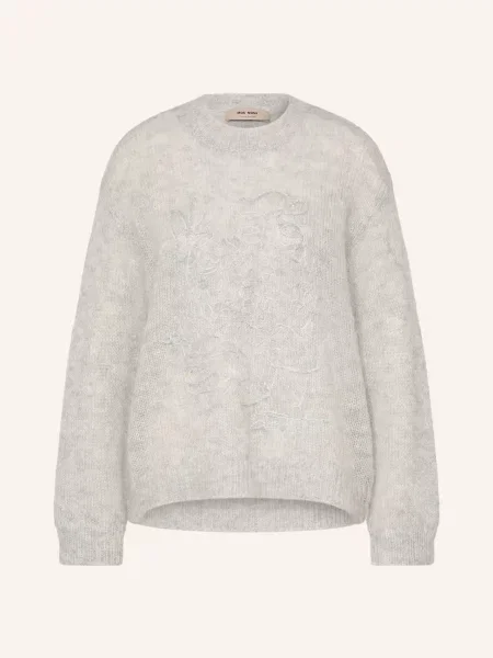 Mos Mosh Sweter Mmaroa Z Moherem grau