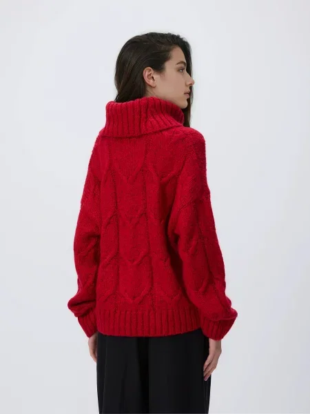 Reserved Водолазка з додаванням вовни червоний