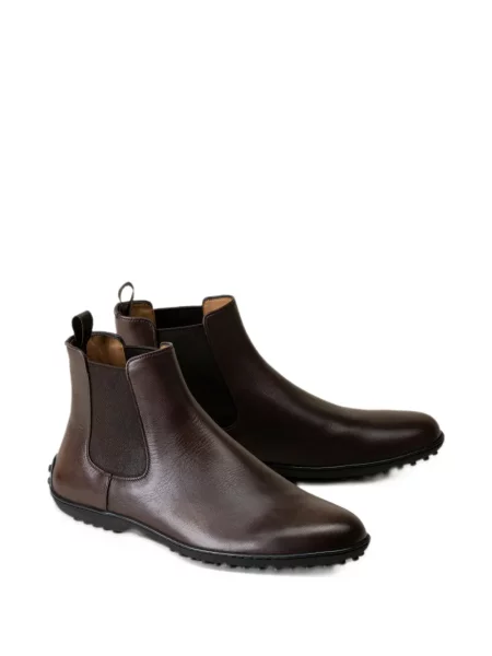 Кожени боти тип челси Car Shoe кафяво